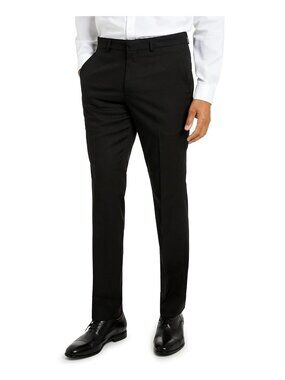 slim fit dress slacks Skinny-Fit Stretch Performance Pant – Black